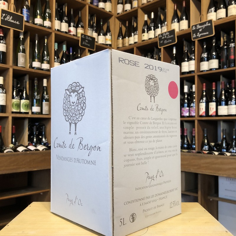 Vin D Oc Et D Ailleurs Agde VDP d'Oc - Domaine Robert Vic - Comte de Bergon – Rosé - 2018 - 5,00 l